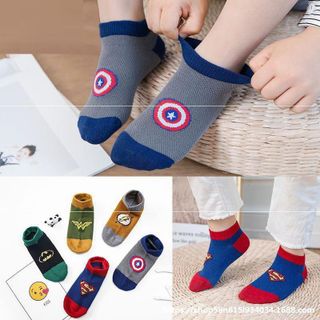 Combo 10 Tất trẻ em siêu nhân anh hùng cho bé 1 - 8 tuổi