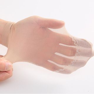 Tất vớ màu da chân mỏng pha ren điệu đà cho nữ chống xước