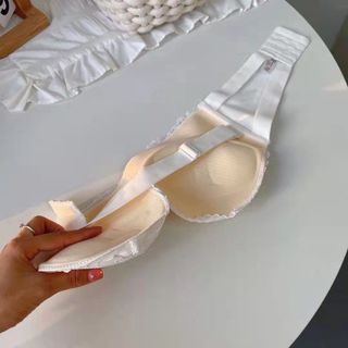 Áo Lót Nữ Ren Cúp Ngực Chống Tụt Không Dây Nâng Ngực Tạo Khe Đệm Dày Cao Cấp 158