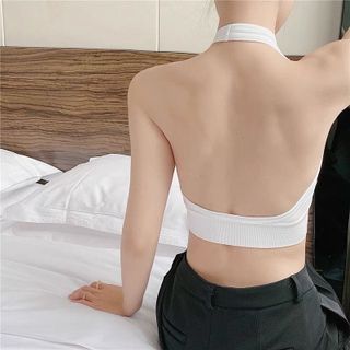 Áo bra cổ yếm hở lưng v100 kèm mút ngực