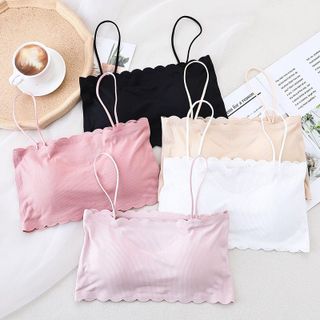 Áo Bra Đúc Su Tăm Viền Sóng 2 Dây Mềm Mát Có Mút Ngực Hot Trend 235
