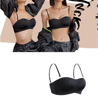 Áo lót cúp ngực không dây không đường may bigsize chất liệu su đúc chống tụt