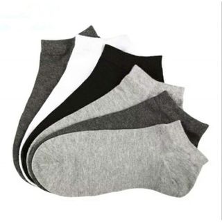 Tất vớ nam nữ cổ ngắn cổ cao màu trơn chất liệu cotton dệt thoáng khí khử mùi 3 màu đen , xám , trắng