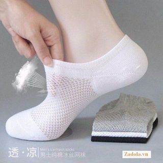 Tất vớ lưới nam thông hơi cổ ngắn kháng khuẩn chống mùi hôi chân xuất Nhật