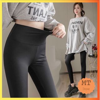 Quần legging dài nữ cạp cao 12cm ôm bó gen bụng che khuyết điểm làm thon gọn chân