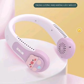 QUẠT ĐEO CỔ MINI KHÔNG CÁNH HÌNH THÚ SIÊU MÁT, BỀN, CHẠY ÊM CTB715 - BECHIP