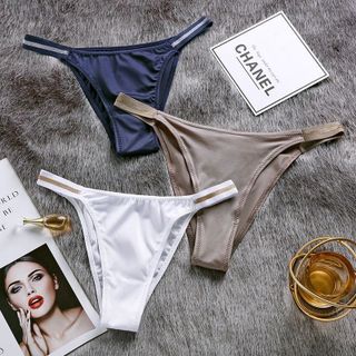 Combo 10 Quần Lót Nữ, Quần Lọt Khe Thun Lạnh sexy Gợi Cảm Màu Trơn 3376