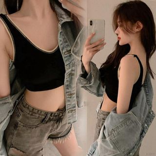 Áo Lót Bra Croptop Dáng Lửng Tập thể Thao Màu Đen / Xám Cao Cấp 1912