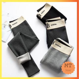 Quần Legging Nữ Cạp Chữ B Lót Lông Mịn Ấm