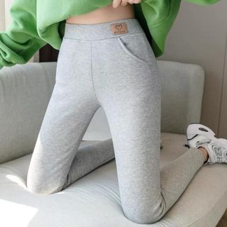 Quần legging lót lông cạp cao, mềm mại siêu ấm