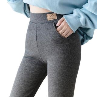 Quần legging lót lông cạp cao, mềm mại siêu ấm