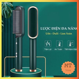 Lược Điện Chải Tóc Tạo Kiểu Chuyên Nghiệp, Lượt Điện 3in1 Đa Năng - Kiêm Máy Uốn Duỗi Ép Tóc Tạo Kiểu