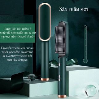 Lược Điện Chải Tóc Tạo Kiểu Chuyên Nghiệp, Lượt Điện 3in1 Đa Năng - Kiêm Máy Uốn Duỗi Ép Tóc Tạo Kiểu