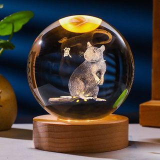 Quả cầu pha lê 12 con giáp loại lớn 8CM