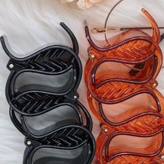[K01] Kẹp tóc càng cua 3 răng nhựa dẻo chống gãy, chắc chắn