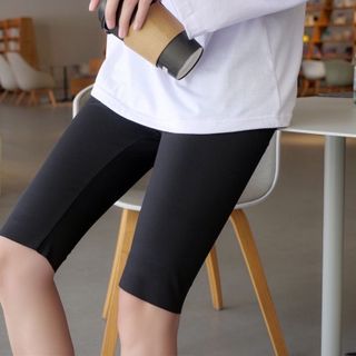 Quần legging ngố đùi lửng biker Rainbow Thái Lan chất Umi co giãn