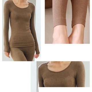 Bộ len tăm giữ nhiệt, áo len nữ , bộ quần áo thu đông nữ , bộ ngủ dài tay HENNY ROE
