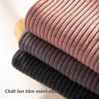 Bộ len tăm giữ nhiệt, áo len nữ , bộ quần áo thu đông nữ , bộ ngủ dài tay HENNY ROE