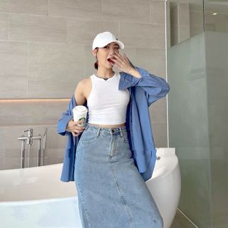 Áo Ba Lỗ Croptop Thun Tăm Nữ Siêu Xinh