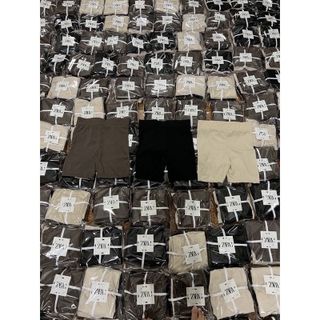 Set 3 quần legging ngố đùi tăm Za.ra mềm mịn co giãn tốt
