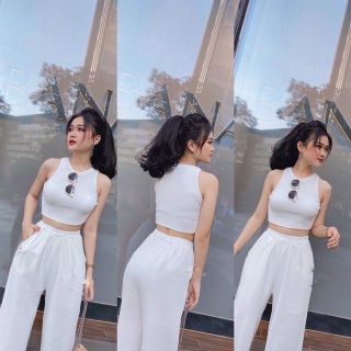 Áo Ba Lỗ Croptop Thun Tăm Nữ Siêu Xinh