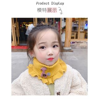 Khăn Len Ống Viền Bèo Choàng Cổ Giữ Ấm Cho Bé