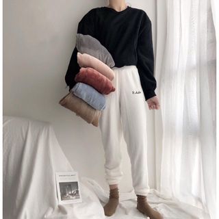 Quần Nỉ Bông Nữ Lông Cừu SIêu Ấm