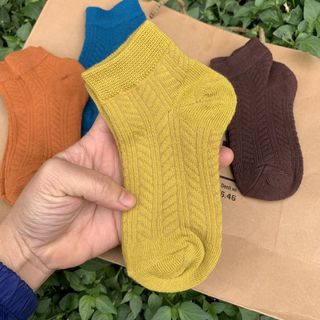 Tất vớ cổ ngắn màu sắc trơn cho trẻ em bé trai bé gái 1 2 3 4 5 6 7 8 9 10 11 12 tuổi
