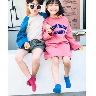 Tất vớ cổ ngắn màu sắc trơn cho trẻ em bé trai bé gái 1 2 3 4 5 6 7 8 9 10 11 12 tuổi