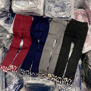 Quần tất legging len hàng Quảng châu viền gấu báo cho bé từ 3 4 5 6 7 8 9 10 11 12 tuổi