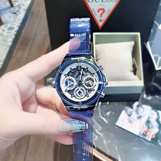 ĐỒNG HỒ NỮ CAO CẤP GUE S DÂY CAO SU NIỀNG NHỰA TRONG SIÊU NHẸ