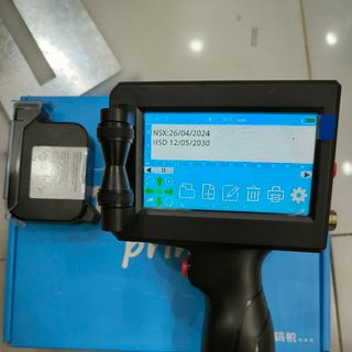 Máy in date cầm tay T04 C24A, mực đen màn hình cảm ứng 4.3 inches