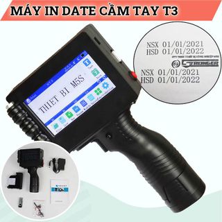 Máy in date cầm tay T04 C24A, mực đen màn hình cảm ứng 4.3 inches