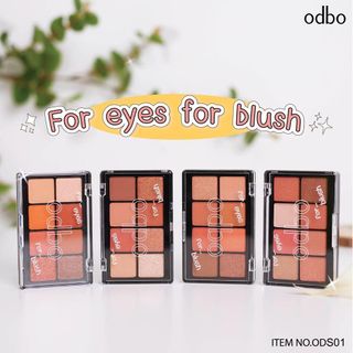 Bảng Phấn Mắt Kèm Má Hồng 2 Tầng Có Nhũ Odbo ô nào trong bảng cũng đều cực kì trendy luôn xu hướng makeup cho các nàng nhé.