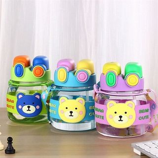 Bình Nhựa Trẻ Em Hai Ống Hút 1000ml ( 40 cái )