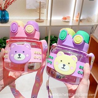 Bình Nhựa Trẻ Em Hai Ống Hút 1000ml ( 40 cái )