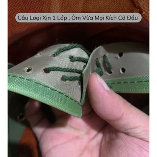 Mũ Cối Truyền Thống Bao Đập ( Tặng Kèm Sao Mũ ) , Cốt Phíp Xịn, Quai Da Bò, Vải Bọc gabadin chống nước bền đẹp chắc chắn