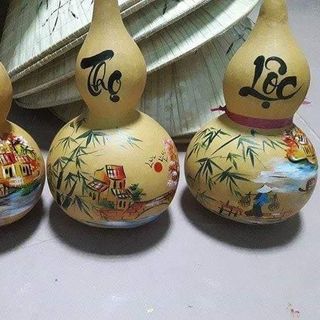 Bầu hồ lô phong thủy, bầu hồ lô cầu con, bầu hồ lô đựng rượu