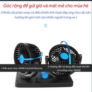 Quạt Tích Điện Đôi Xoay 360 Độ ( Thùng 30 cái )