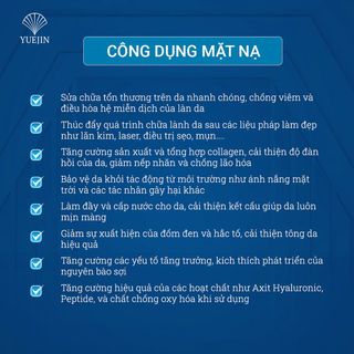 Mặt nạ tế bào gốc Exosome Mask hộp 10 miếng - Yuejin, giúp phục hồi da, chống lão hóa, da sáng mịn