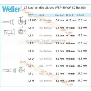 Đầu Hàn Weller LT Nguyên Bản Đầu Hàn Wp80 Wsp80 Wsd81i Wt1014 Đầu Hàn Điện - LHO.9.2.2.8.sáu.1.9.9.5 giá sỉ