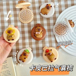 Gương lược tròn charm to