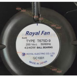 Quạt Làm Mát Nhiệt Độ Cao T675D-9 Loại 200vac Toyo 172x150x55 Royal Fan - LH .O8.98.O66.483 giá sỉ