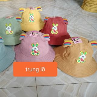 Mũ bucket trẻ em đủ mẫu có lá sen CQ