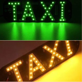 Biển Báo Taxi Có Đèn LED 12V Kèm Cáp USB Và Công Tắc Cho Xe Hơi Dạng hít Chân Kính Tiện Lợi