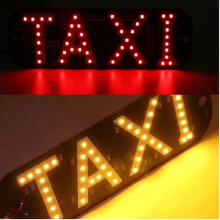 Biển Báo Taxi Có Đèn LED 12V Kèm Cáp USB Và Công Tắc Cho Xe Hơi Dạng hít Chân Kính Tiện Lợi