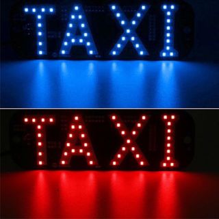 Biển Báo Taxi Có Đèn LED 12V Kèm Cáp USB Và Công Tắc Cho Xe Hơi Dạng hít Chân Kính Tiện Lợi