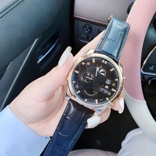 ĐỒNG HỒ NAM DA TRUNG CẤP TA.G HE.UER DÂY DA MẶT TRÒN TO SIZE 47mm 1