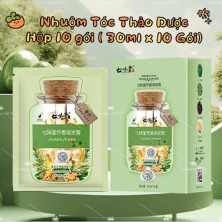 Hộp 10 gói Phủ bạc nhuộm nâu và đen.