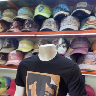 Áo Thun Nam Đen Viền Cam địa Tr.ue